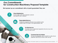 Construction Machinery Proposal Template Powerpoint Presentation Slides