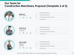 Construction Machinery Proposal Template Powerpoint Presentation Slides