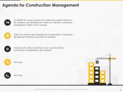 Construction management for maximizing resource efficiency and labor productivity status complete deck