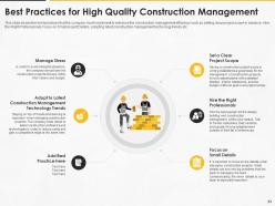 Construction management for maximizing resource efficiency and labor productivity status complete deck