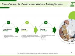 Construction workers training proposal template powerpoint presentation slides