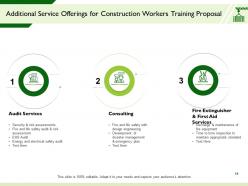 Construction workers training proposal template powerpoint presentation slides