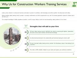 Construction workers training proposal template powerpoint presentation slides