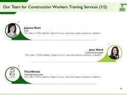 Construction workers training proposal template powerpoint presentation slides