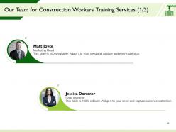 Construction workers training proposal template powerpoint presentation slides