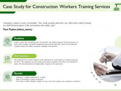 Construction workers training proposal template powerpoint presentation slides