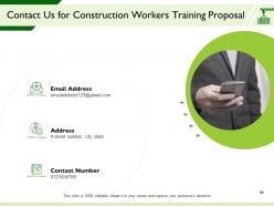 Construction workers training proposal template powerpoint presentation slides