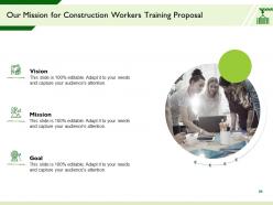 Construction workers training proposal template powerpoint presentation slides