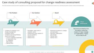 Consulting Proposal For Change Readiness Assessment Powerpoint Presentation Slides