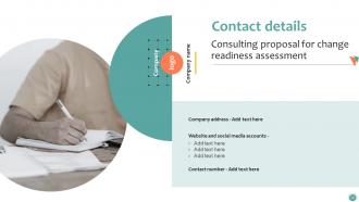 Consulting Proposal For Change Readiness Assessment Powerpoint Presentation Slides