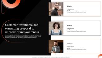 Consulting Proposal To Improve Brand Awareness Powerpoint Presentation Slides Best Good