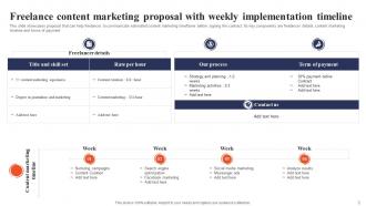 Content Marketing Freelance Proposal Powerpoint Ppt Template Bundles