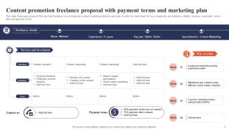 Content Marketing Freelance Proposal Powerpoint Ppt Template Bundles