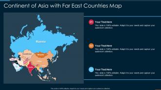 Continent Of Asia With Far East Countries Map