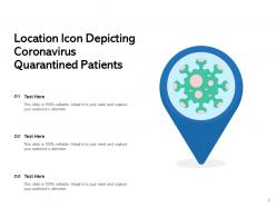 Coronavirus icon eliminating disease individual quarantined location transmission