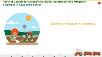 Coronavirus impact assessment and mitigation strategies in agriculture sector complete deck