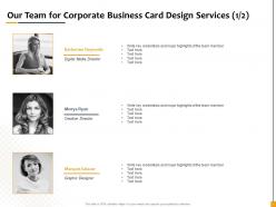 Corporate Business Card Design Proposal Powerpoint Presentation Slides