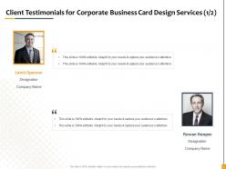 Corporate Business Card Design Proposal Powerpoint Presentation Slides