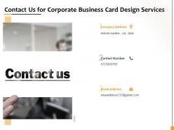 Corporate Business Card Design Proposal Powerpoint Presentation Slides