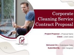 Corporate Cleaning Service Contract Proposal Powerpoint Presentation Slides