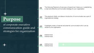 Corporate Executive Communication Guide And Strategies For Organization Powerpoint Presentation Slides