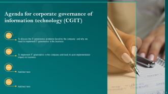 Corporate Governance Of Information Technology CGIT Powerpoint Presentation Slides