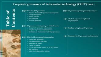 Corporate Governance Of Information Technology CGIT Powerpoint Presentation Slides