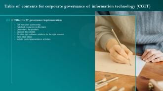 Corporate Governance Of Information Technology CGIT Powerpoint Presentation Slides