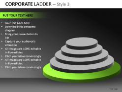 Corporate ladder 3 powerpoint presentation slides db