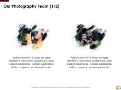 Corporate photography proposal template powerpoint presentation slides