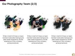 Corporate photography proposal template powerpoint presentation slides