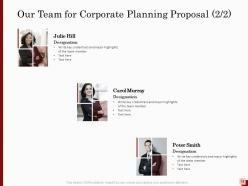 Corporate planning proposal powerpoint presentation slides