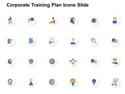 Corporate training plan icons slide gear l871 ppt powerpoint model