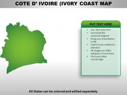 Cote divoire country powerpoint maps