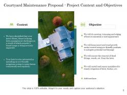 Courtyard maintenance proposal powerpoint presentation slides