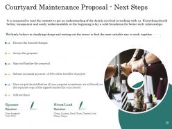 Courtyard maintenance proposal powerpoint presentation slides