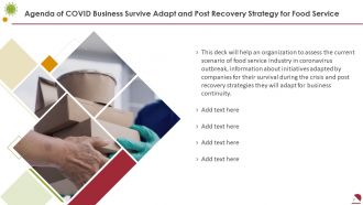 Covid business survive adapt and post recovery strategy for food service complete deck