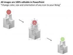 Cp ladder on cubes towards target powerpoint template