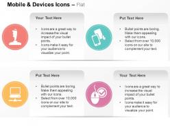 Cp smart phone computer mike mouse connection ppt icons graphics