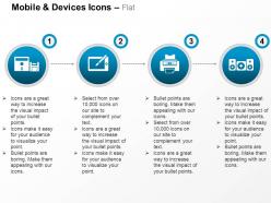 Cpu with floppy tablet printer speakers ppt icons graphics