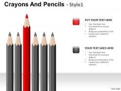 Crayons and pencils style 1 powerpoint presentation slides