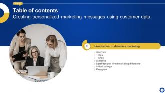 Creating Personalized Marketing Messages Using Customer Data Powerpoint Presentation Slides MKT CD V Unique