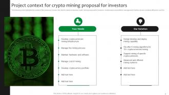 Crypto Mining Proposal For Investors Powerpoint Presentation Slides