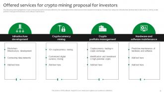 Crypto Mining Proposal For Investors Powerpoint Presentation Slides