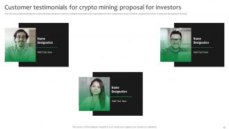 Crypto Mining Proposal For Investors Powerpoint Presentation Slides