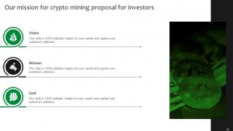 Crypto Mining Proposal For Investors Powerpoint Presentation Slides