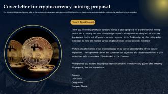 Cryptocurrency Mining Proposal Powerpoint Presentation Slides