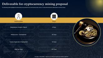 Cryptocurrency Mining Proposal Powerpoint Presentation Slides