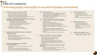 Cultivating Supply Chain Agility to Succeed in Dynamic Environment Strategy CD V Visual Multipurpose