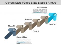 Current state future state steps 6 arrows powerpoint slide design ideas